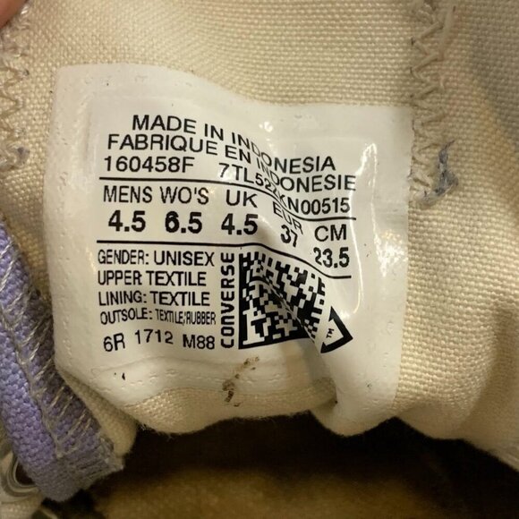 Converse Adult Chuck Taylor All Star Classic Unisex Lace Sneakers Size W6.5/M4.5 - Picture 12 of 12